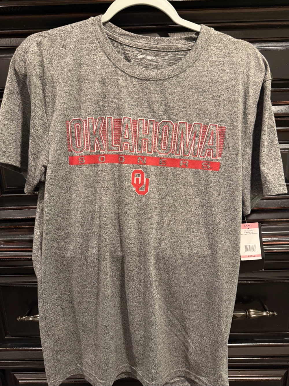 Oklahoma Sooners Gray Short Sleeve Tee - OU Logo